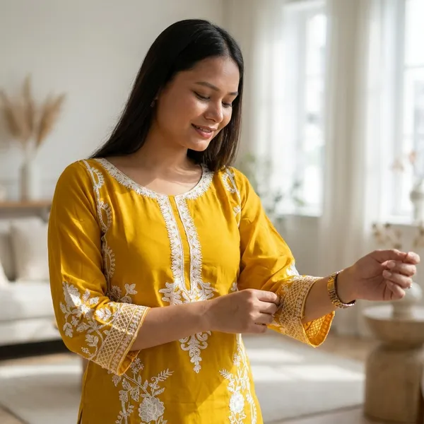 Yellow_Georgette_A-Line_Embroidered_Kurta_Set_For_Women