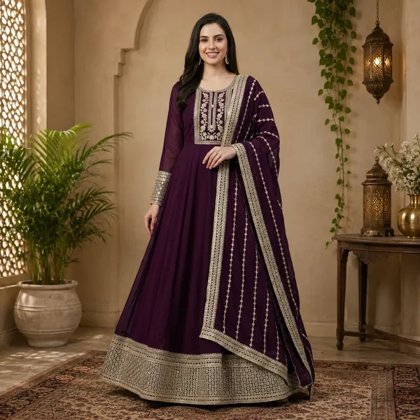 Purple_Georgette_Anarkali_Embroidered_Gown_With_Dupatta_For_Women