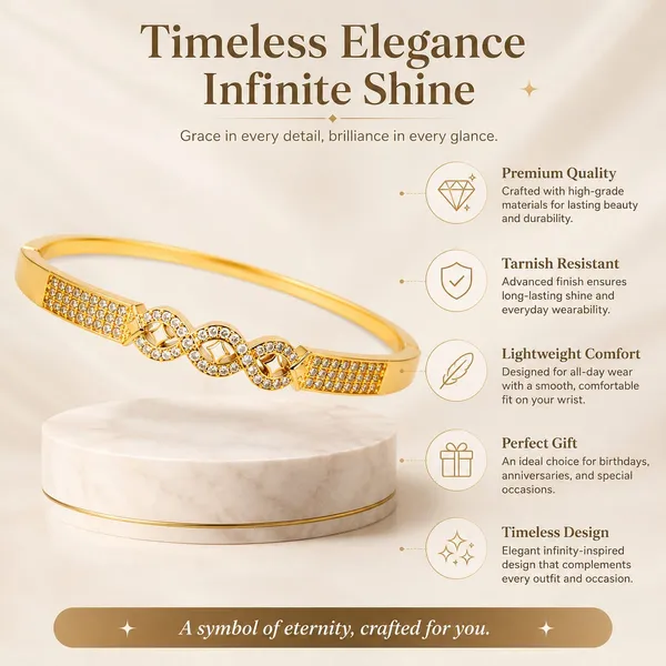 Aura_Infinity_Zircon_Gold-Plated_Kada_Bracelet
