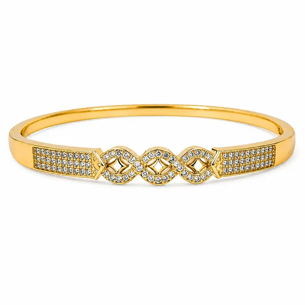 Aura_Infinity_Zircon_Gold-Plated_Kada_Bracelet