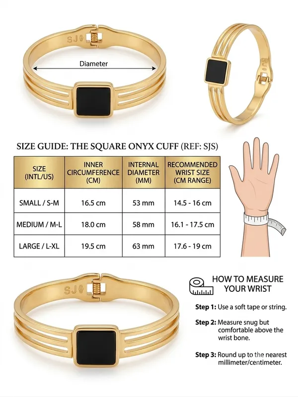 Geometric_Black_Enamel_Gold_Cuff_Bangle_|_Waterproof_Daily_Wear_Statement_Bracelet
