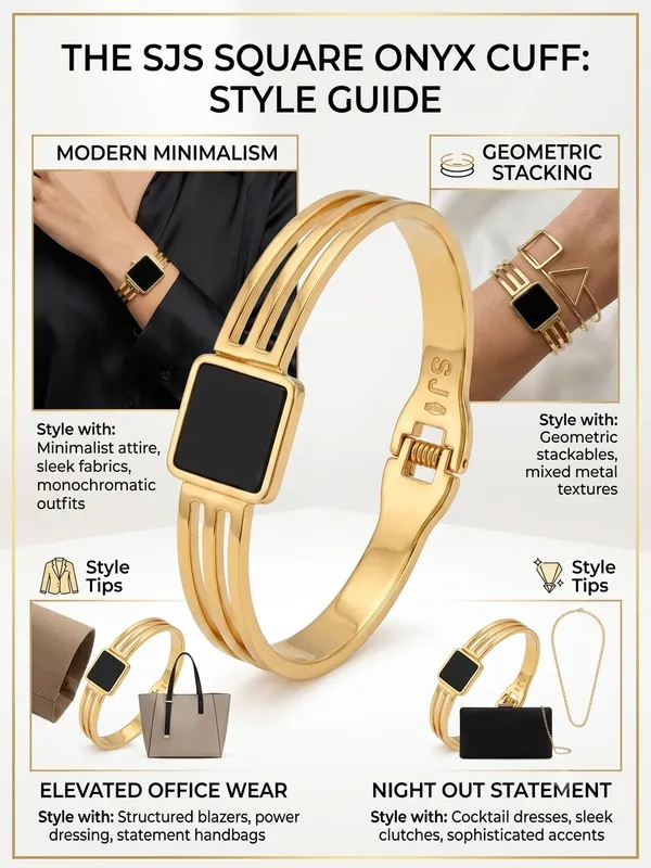 Geometric_Black_Enamel_Gold_Cuff_Bangle_|_Waterproof_Daily_Wear_Statement_Bracelet