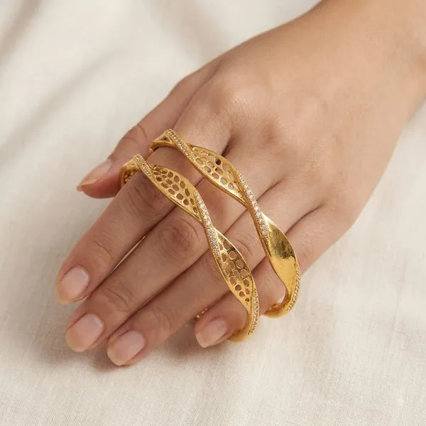 Gold-Plated_Twisted_Wavy_Cutout_Bangles_with_Cubic_Zirconia_Accent