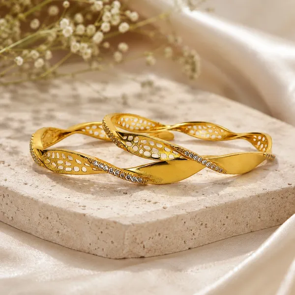 Gold-Plated_Twisted_Wavy_Cutout_Bangles_with_Cubic_Zirconia_Accent