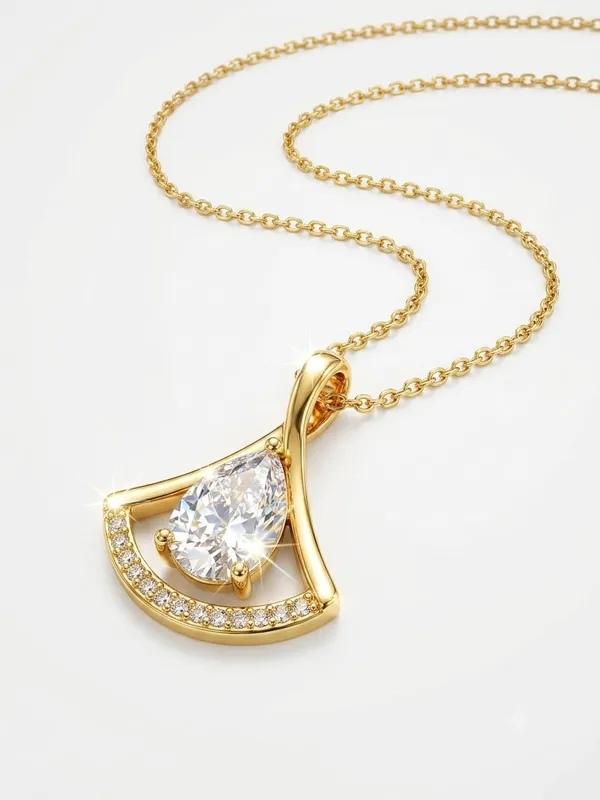 Diva_Pear-Cut_Fan_Pendant_Necklace
