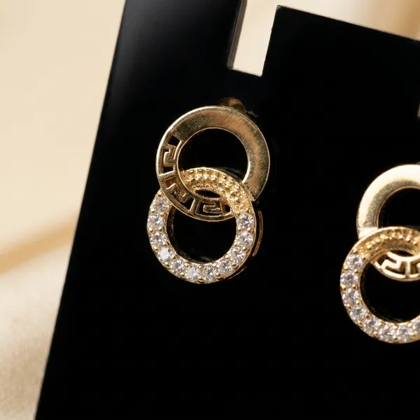 Gold_Plated_Double_Circle_Stud_Earrings_