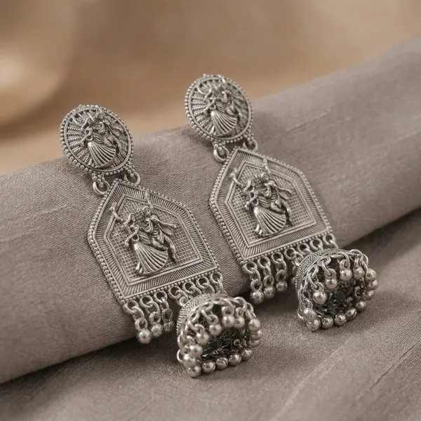 The_Royal_Radha_Krishna_Oxidized_Jhumka_Earrings