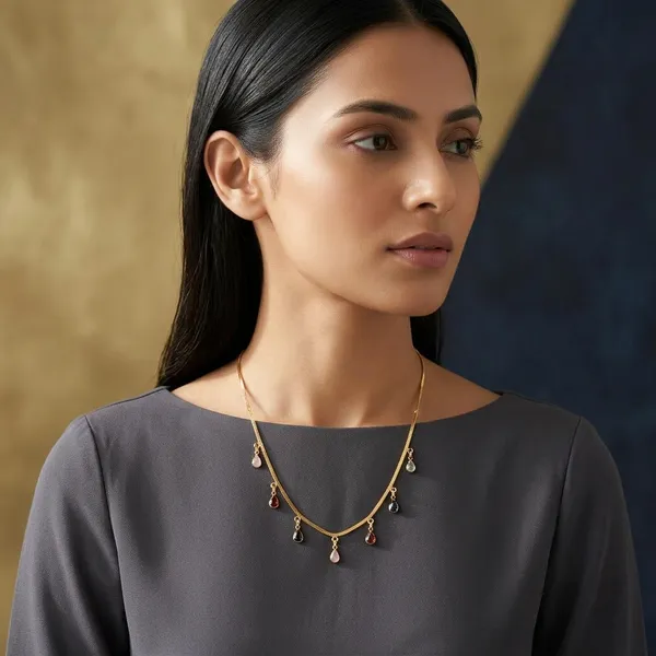 Gold_Plated_Multi_Color_Stone_Drop_Charm_Necklace