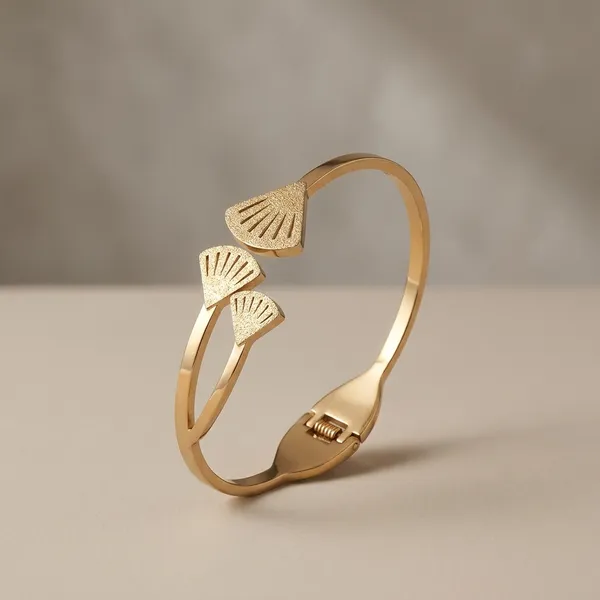 Trio_Fan_Textured_Copper_Gold_Kada_Bracelet