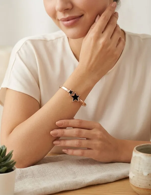 Rose_Gold_Double_Star_Enamel_Cuff_Bracelet_|_Anti-Tarnish_Hinged_Bracelet_