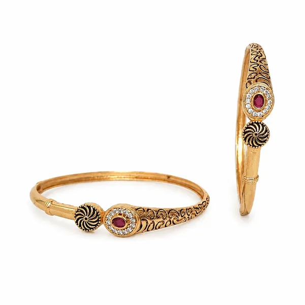 Royal_Heritage_Antique_Gold_Bangle_set_of_2