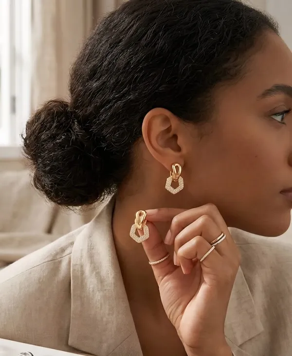 Eternal_Glow_Pav�_Hexagonal_Link_Earrings