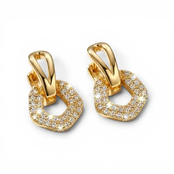Eternal_Glow_Pav�_Hexagonal_Link_Earrings
