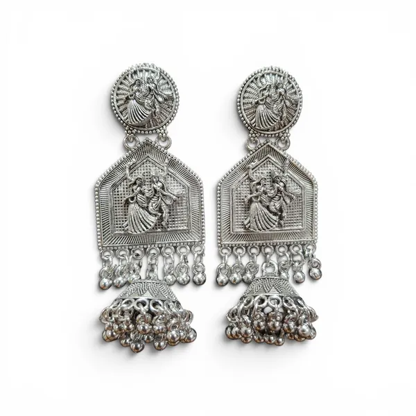 The_Royal_Radha_Krishna_Oxidized_Jhumka_Earrings