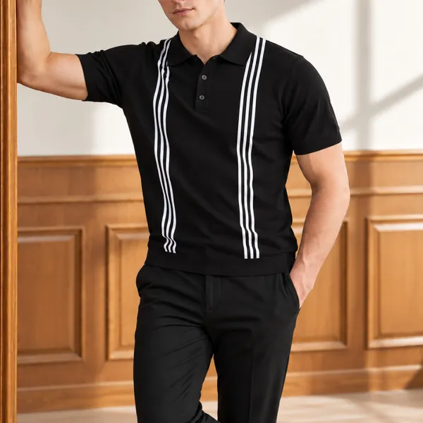 Black_Regular_Fit_Vertical_Stripe_Polo_T-Shirt_For_Men