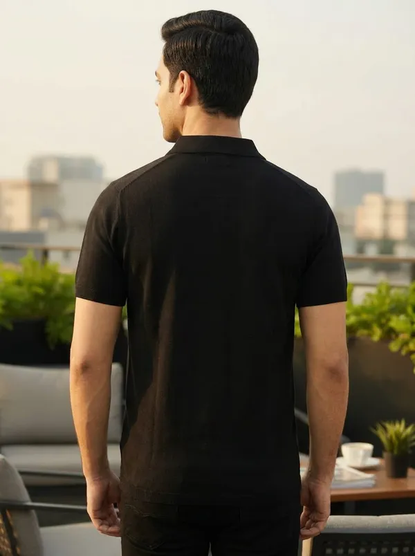 Black_Regular_Fit_Vertical_Stripe_Polo_T-Shirt_For_Men