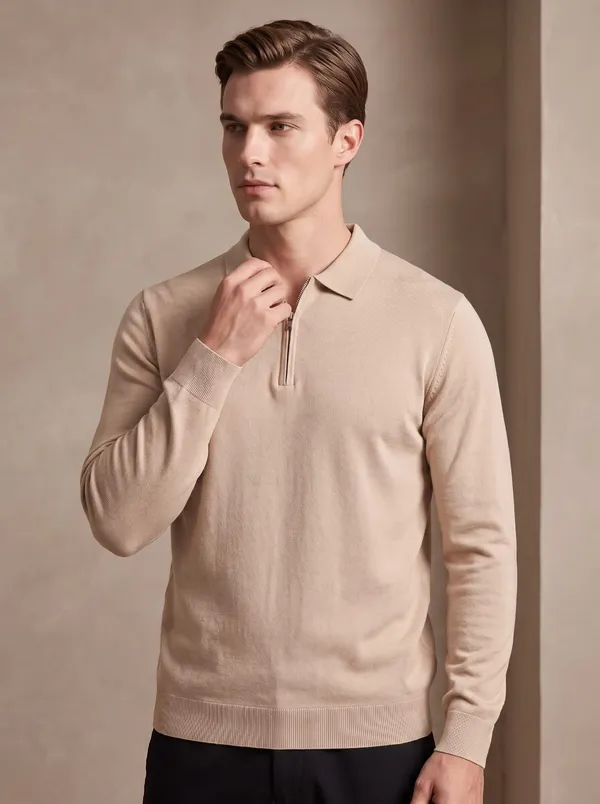 Camel_UltraSoft_Cloud-Knit_Quarter-Zip_Sweater