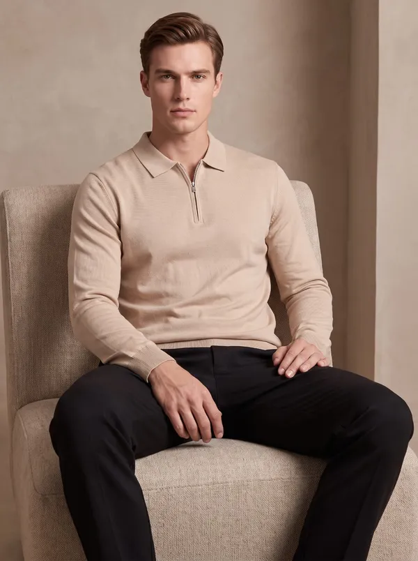 Camel_UltraSoft_Cloud-Knit_Quarter-Zip_Sweater