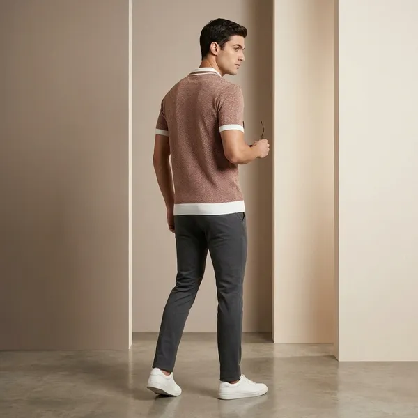 Brown_Cotton_Textured_Regular_Fit_Polo_T-Shirt_For_Men