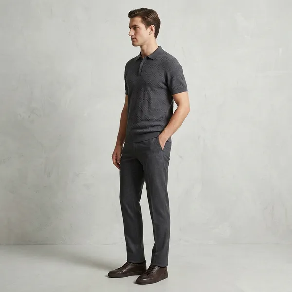 Dark_Grey_Cotton_Geometric_Textured_Regular_Fit_Polo_T-Shirt_For_Men