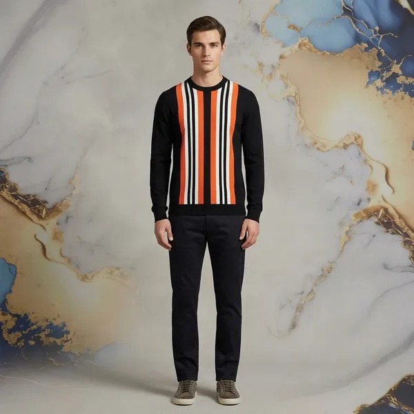 Black_Cotton_Striped_Crew_Neck_Full_Sleeve_T-Shirt_For_Men