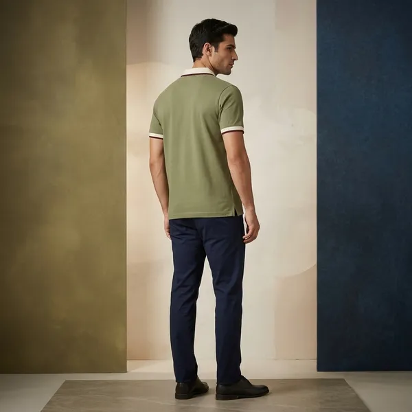 Olive_Green_Cotton_Nylon_Contrast_Collar_Regular_Fit_Polo_T-Shirt_For_Men