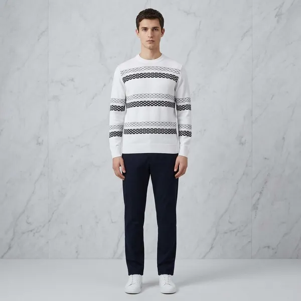 White_Cotton_Geometric_Pattern_Full_Sleeve_Crew_Neck_Sweater_For_Men