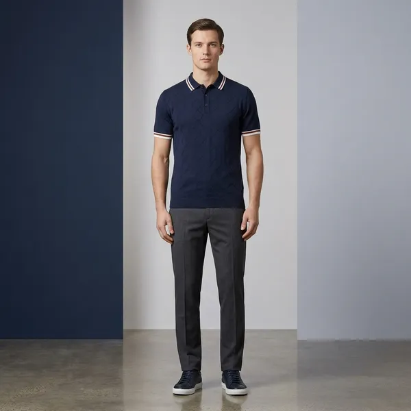Navy_Blue_Cotton_Nylon_Quilted_Regular_Fit_Polo_T-Shirt_For_Men