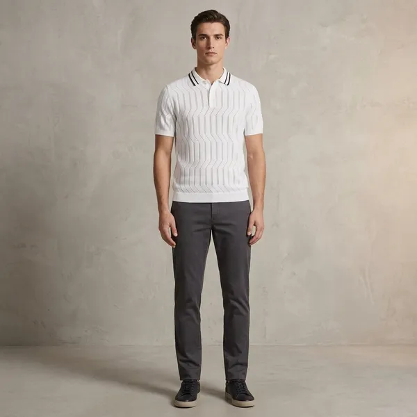 White_Cotton_Textured_Striped_Collar_Regular_Fit_Polo_T-Shirt_For_Men