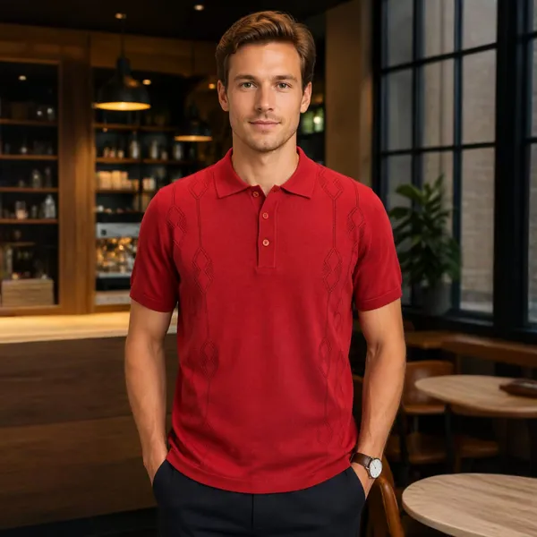 Rust_Red_Cotton_Embroidered_Regular_Fit_Polo_T-Shirt_For_Men