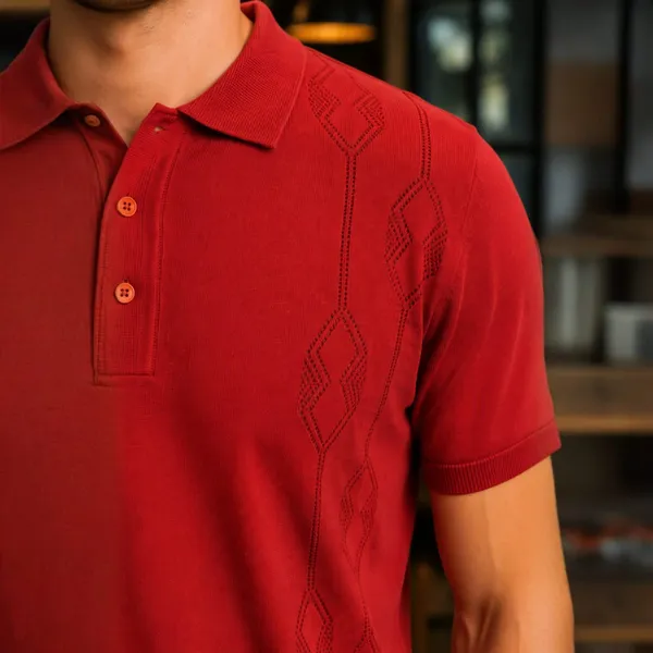 Rust_Red_Cotton_Embroidered_Regular_Fit_Polo_T-Shirt_For_Men