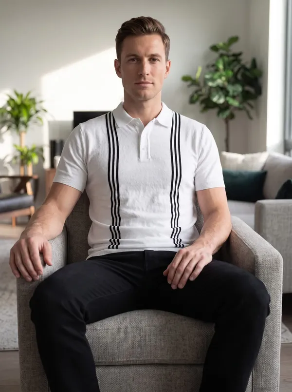 White_Regular_Fit_Vertical_Stripe_Polo_T-Shirt_For_Men