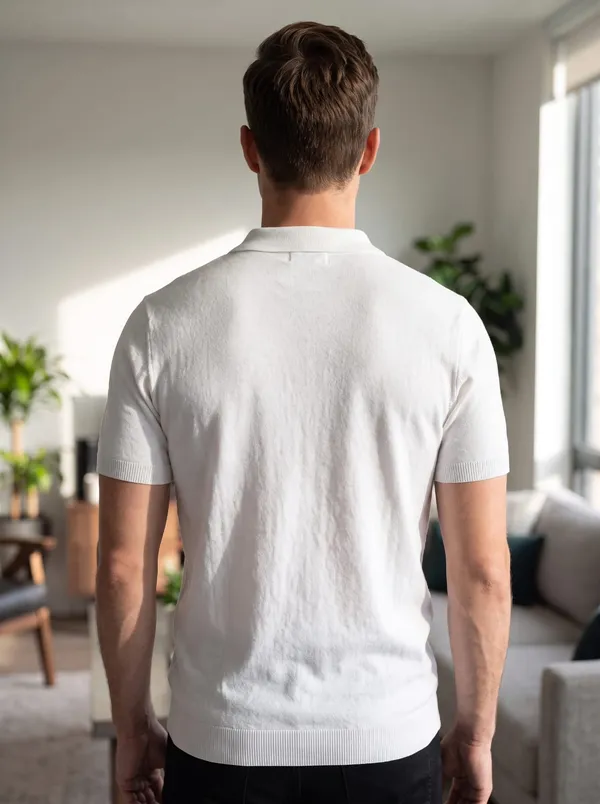 White_Regular_Fit_Vertical_Stripe_Polo_T-Shirt_For_Men