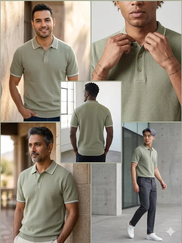 Olive_Green_Cotton_Nylon_Regular_Fit_Polo_T-Shirt_For_Men