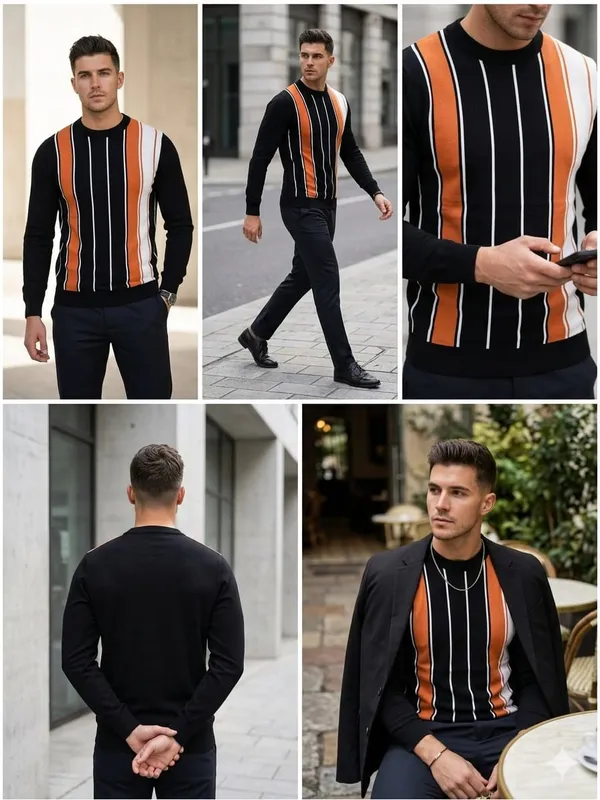 Black_Cotton_Striped_Crew_Neck_Full_Sleeve_T-Shirt_For_Men