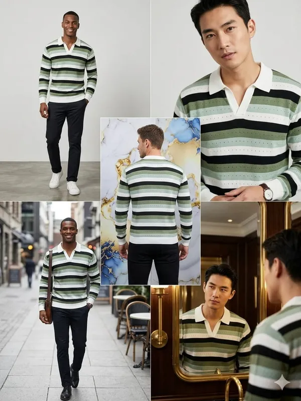 Multicolor_Cotton_Striped_Collared_Polo_T-Shirt_For_Men