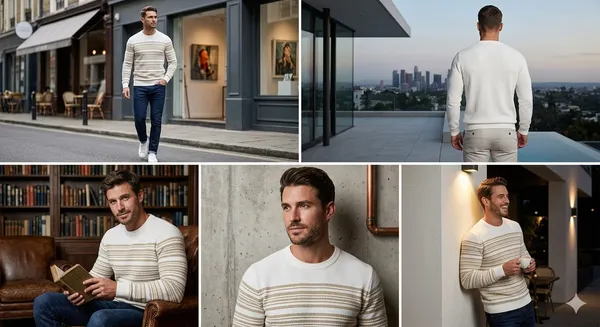 White_Cotton_Ribbed_Knit_Striped_Full_Sleeve_T-Shirt_For_Men