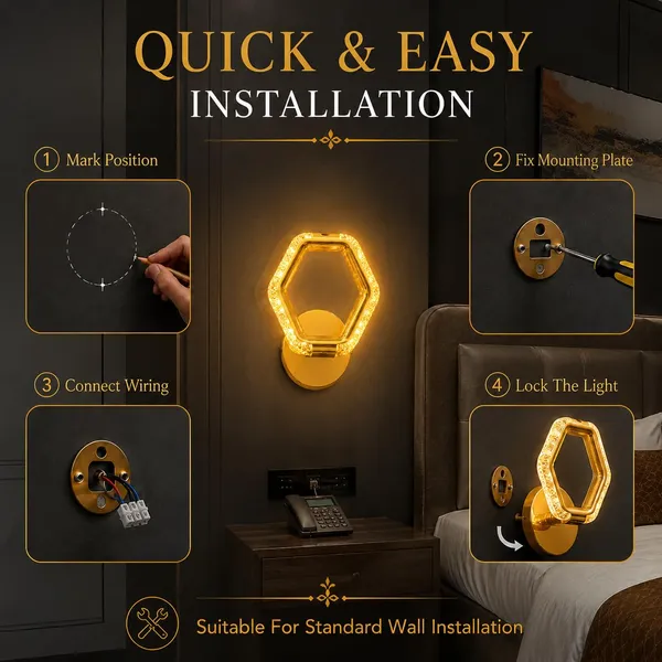 Manraj_10W_Modern_Led_Hexagon_Crystal_Wall_Light_With_3_Color_Modes_(Warm_White,_Natural_White_&_Cool_White)_|_Gold_Finish_Decorative_Wall_Sconce_For_Bedroom,_Living_Room,_Corridor_&_Home_Décor