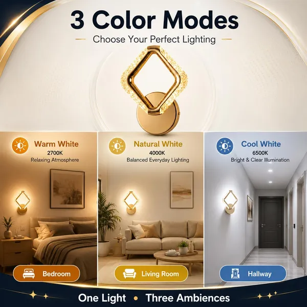 Manraj_10W_Modern_Led_Diamond_Crystal_Wall_Light_With_3_Color_Modes_(Warm_White,_Natural_White_&_Cool_White)_|_Gold_Finish_Decorative_Wall_Light_For_Bedroom,_Living_Room,_Corridor_&_Home_(Pack_Of_2)