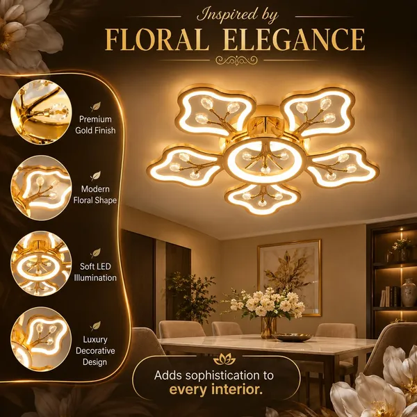 Manraj_6_Head_Modern_Floral_Gold_Chandelier_For_Living_Room_|_Led_Hanging_Light_3_Color_Modes_For_Dining_Room,_Bedroom_&_Home_Décor,_Hotel,_Living,_Office