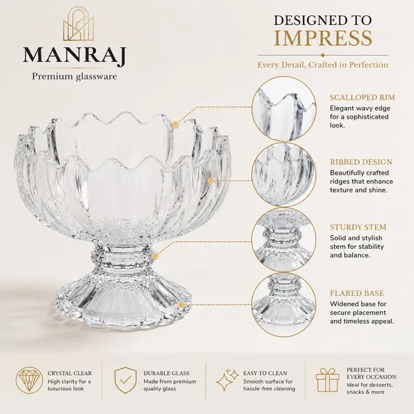 Manraj_Flower_Shape_Set_Of_6_For_Ice_Cream_Cup_(120Ml_Each)_-_Dessert_Bowls_For_Sweets_&_Pudding_Suitable_For_Ice_Cream_Bowl,_Serving_Bowl,_Dessert_Bowl_(Clear)