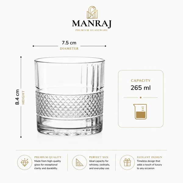 Manraj_Premium_Quality_Water/Juice_Glass_Set_Of_6_265Ml,_Diamond_-_Drinking_Juice_Glasses_For_Cold_Drink,_Mojito,_Cocktail,_Everyday_Use