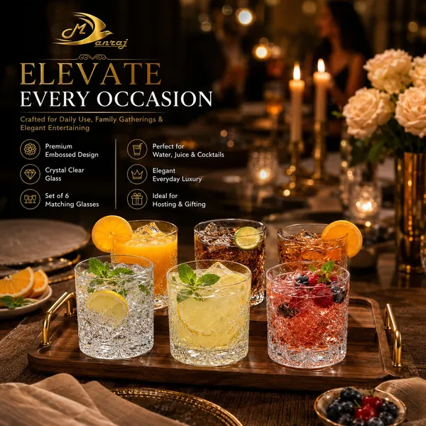 Manraj_Glass_Cups_Vintage_Glassware_Set_Of_6,_Origami_Style_Transparent_Cocktail_Glasses_Set,_Bar_Beverages_Ice_Coffee_Cup_Juice_Ripple_Drinkware,_225Ml_(Mj1016)