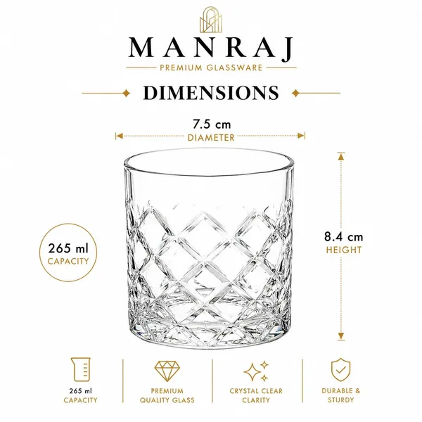 Manraj_Premium_Quality_Water/Juice_Glass_Set_Of_6_265Ml,_Nova_-_Drinking_Juice_Glasses_For_Cold_Drink,_Mojito,_Cocktail,_Everyday_Use