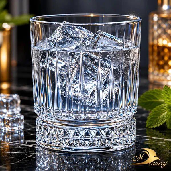 Manraj_Glass_Cups_Vintage_Glassware_Set_Of_6,_Origami_Style_Transparent_Cocktail_Glasses_Set,_Bar_Beverages_Ice_Coffee_Cup_Juice_Ripple_Drinkware,_225Ml_(Mj1018)