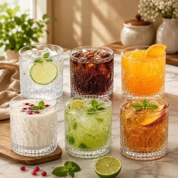 Manraj_Glass_Cups_Vintage_Glassware_Set_Of_6,_Origami_Style_Transparent_Cocktail_Glasses_Set,_Bar_Beverages_Ice_Coffee_Cup_Juice_Ripple_Drinkware,_225Ml_(Mj1019)