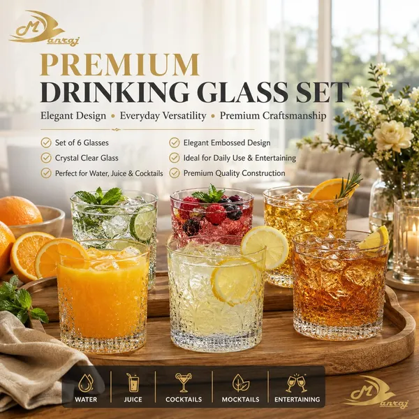 Manraj_Glass_Cups_Vintage_Glassware_Set_Of_6,_Origami_Style_Transparent_Cocktail_Glasses_Set,_Bar_Beverages_Ice_Coffee_Cup_Juice_Ripple_Drinkware,_225Ml_(Mj1019)