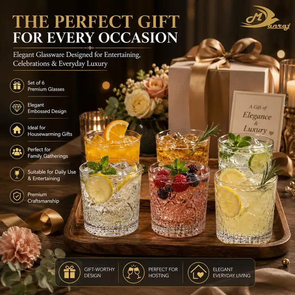 Manraj_Glass_Cups_Vintage_Glassware_Set_Of_6,_Origami_Style_Transparent_Cocktail_Glasses_Set,_Bar_Beverages_Ice_Coffee_Cup_Juice_Ripple_Drinkware,_225Ml_(Mj1019)