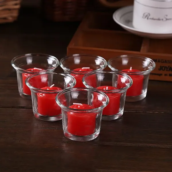 Manraj_Glass_Candles_Holders_Tealight_Candle_Holder_Set_Of_6,Glass_Votive_Candle_Holders,Clear_Tea_Light_Holders_Bulk_For_Wedding_Holiday_Birthday_Party_Dinner_&_Home_Decor_(6,_Clear)
