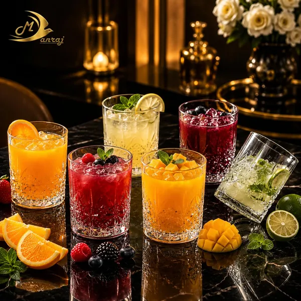 Manraj_Glass_Cups_Vintage_Glassware_Set_Of_6,_Origami_Style_Transparent_Cocktail_Glasses_Set,_Bar_Beverages_Ice_Coffee_Cup_Juice_Ripple_Drinkware,_225Ml_(_Mj1020_)